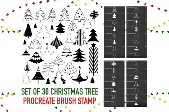 Christmas Tree Stamps Brushes Procreate Guide
