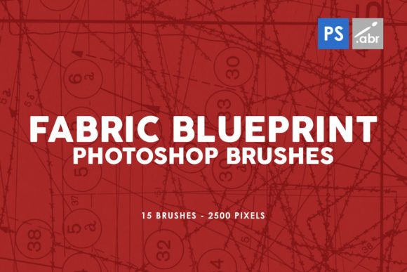Elevate Your Digital Art with 15 Fabric Blueprint Texture PS Brushes