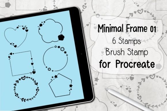 Elevate Your Digital Art with Stamp Brush Procreate Minimal Frame 01