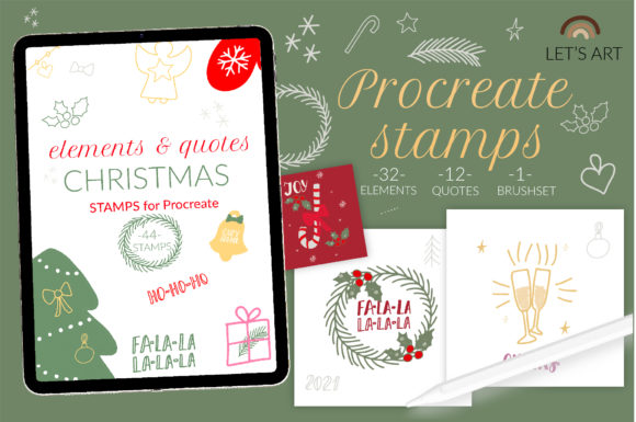 Elevating Holiday Design Workflows with Christmas Procreate Stamps and Xmas Brushes