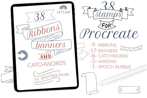 Mastering Visual Hierarchy with Ribbons, Banners, and Catchwords Lettering in Procreate
