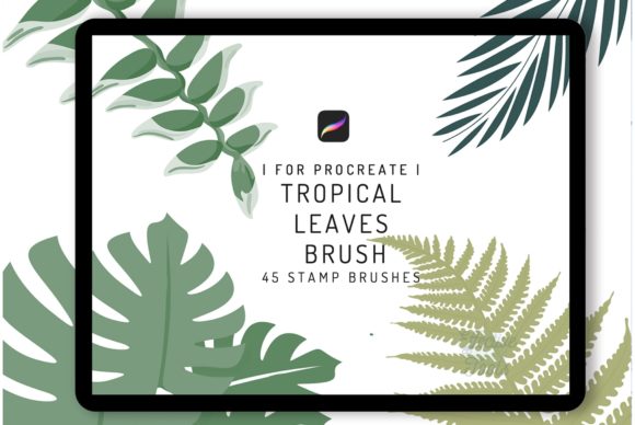 Maximizing Digital Botanical Art with the 45 Procreate Tropical Leaves Brush Collection