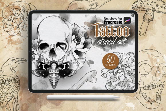 Procreate Tattoo Basic Stencil Set: A Digital Workflow Guide