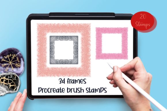 Strategic Visual Framing: Leveraging 3 D Frames 20 Procreate Brush Stamps for Professional Impact