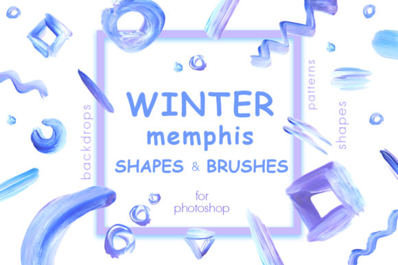 Unleashing Creativity with Winter Memphis Shapes Brushes